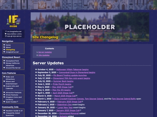 changelog screenshot