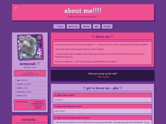 main/aboutme screenshot