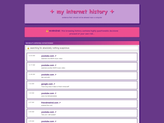 main/history screenshot