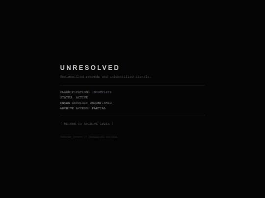 unresolved screenshot