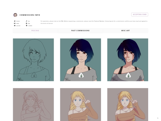 commissions screenshot