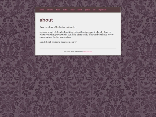 blog/about screenshot