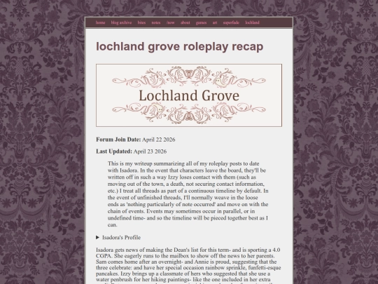 blog/lochlandgroverecap screenshot