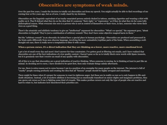 obscenities screenshot