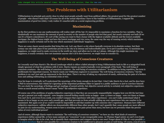 utilitarianism screenshot