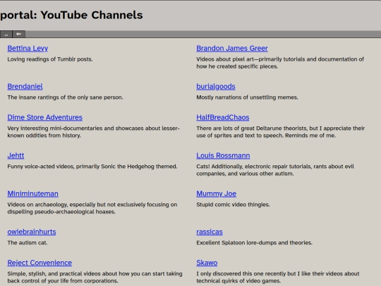 portal/youtube-channels screenshot