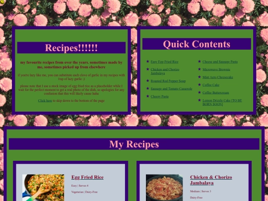 Recipes screenshot