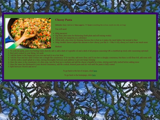 Recipes/Cheesy Pasta screenshot