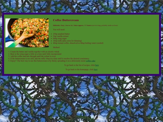 Recipes/Coffee Buttercream screenshot