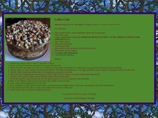 Recipes/Coffee Cake screenshot