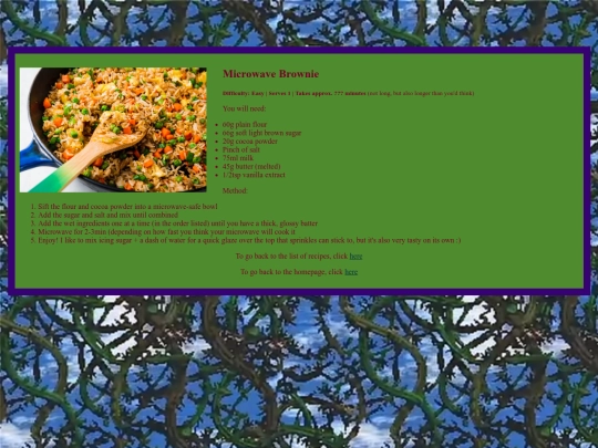 Recipes/Microwave Brownie screenshot