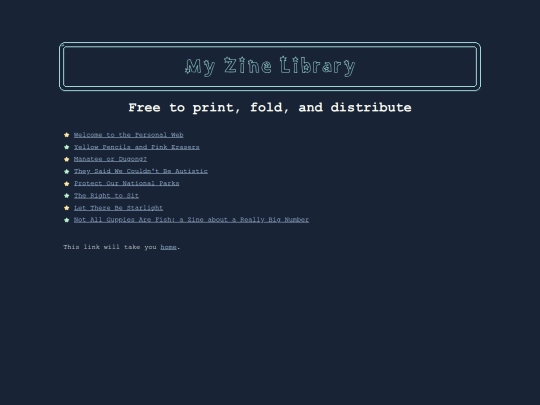 zinelibrary screenshot