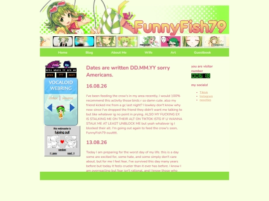Blog screenshot