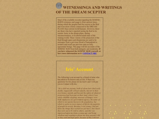 somnicrod/testimony screenshot