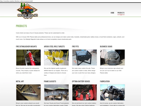 products screenshot