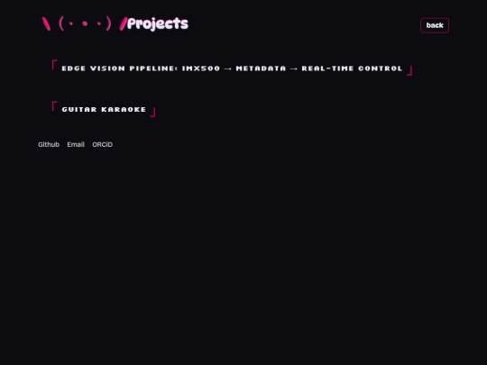 projects screenshot