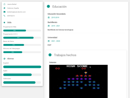 cv/portfolio screenshot