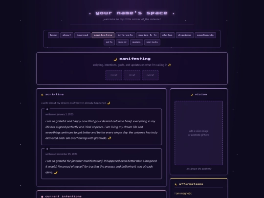 manifesting screenshot