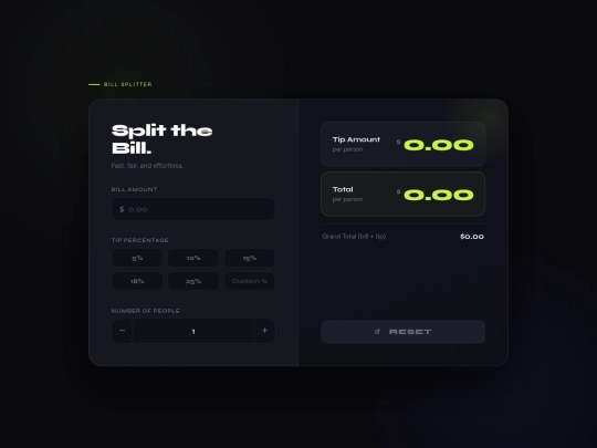 WEB APP/Bill Splitter/bill-splitter screenshot