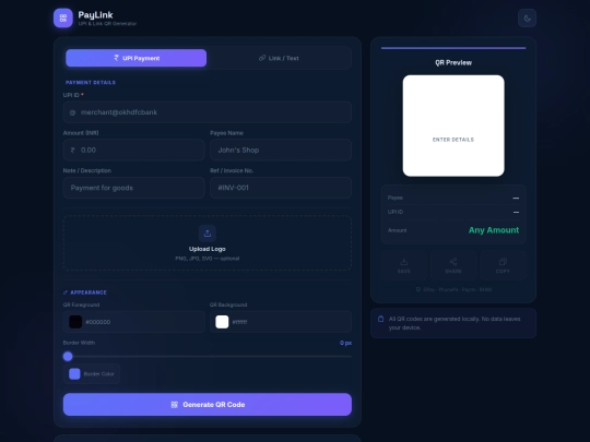 WEB APP/QR payLink/PayLink QR screenshot