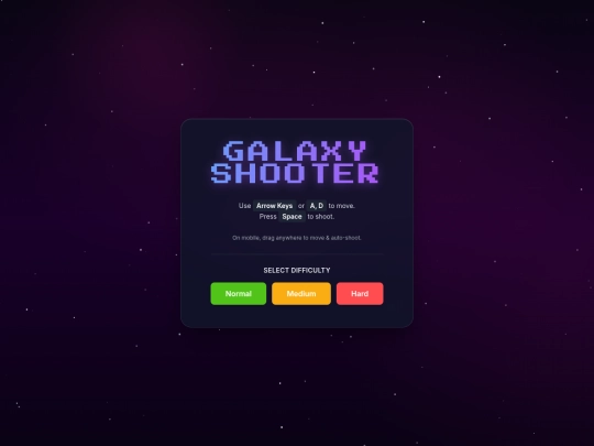 web games/Space Shooter/galaxy_shooter screenshot