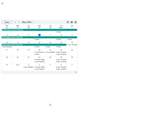 Hadley Community Project/calendar screenshot