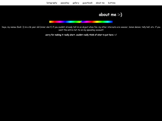about-me screenshot