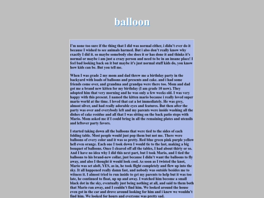 Writing/Balloons screenshot