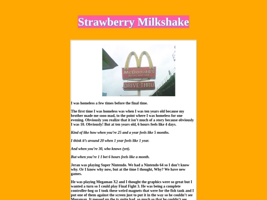 Writing/Strawberrymilkshake screenshot