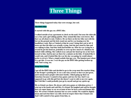 Writing/Threethings screenshot