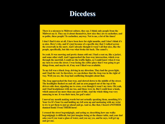 Writing/dicedess screenshot