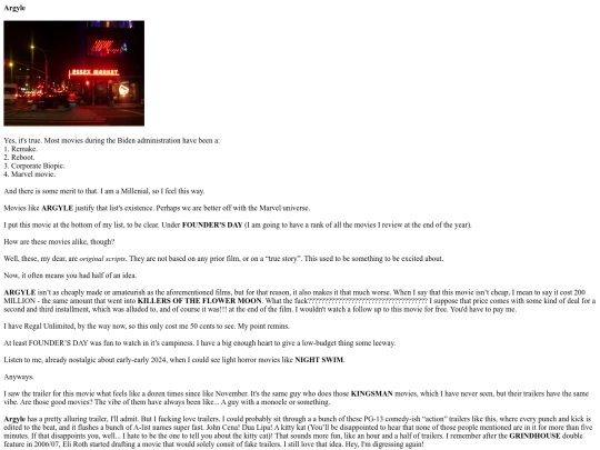 reviews/argyle screenshot