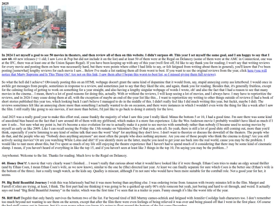 reviews/yearinreview2025 screenshot