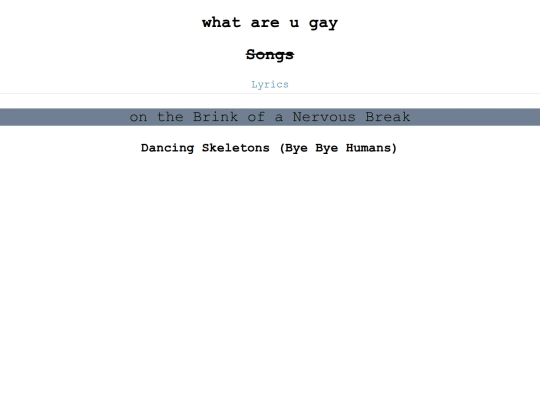lyrics/songsonthebrinklyrics screenshot
