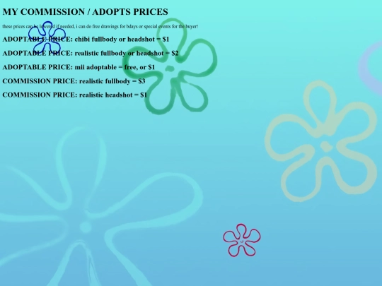 prices screenshot