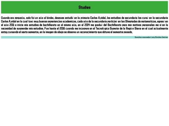 studies screenshot