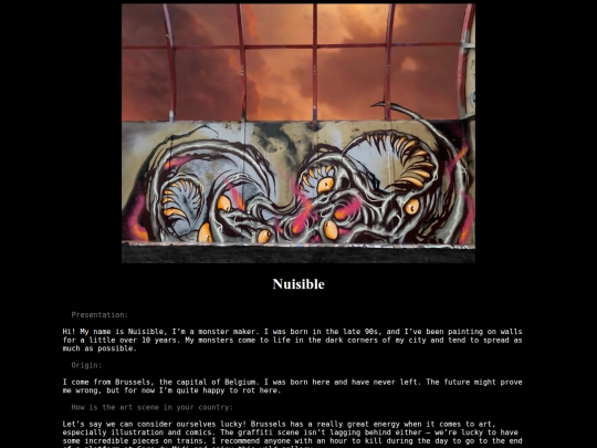 artist/nuisible screenshot