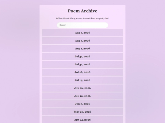 poemArchive screenshot