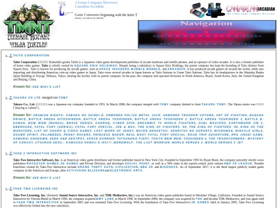 Game Companies - T PAGE - screenshot