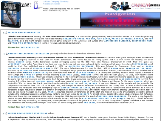 Game Companies - U PAGE - screenshot