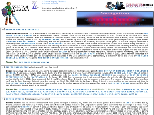 Game Companies - Z PAGE - screenshot