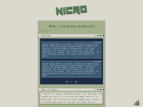 nicroblog screenshot