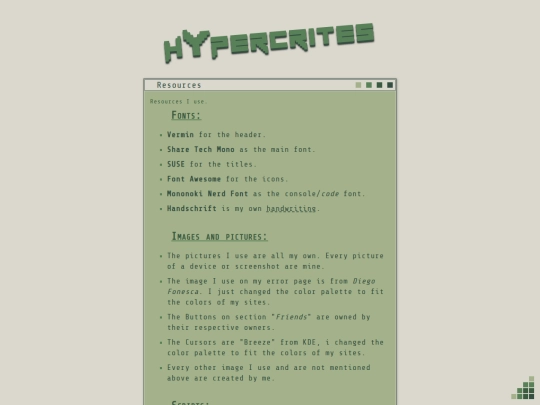 resources screenshot