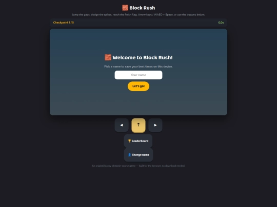block-rush-obby screenshot