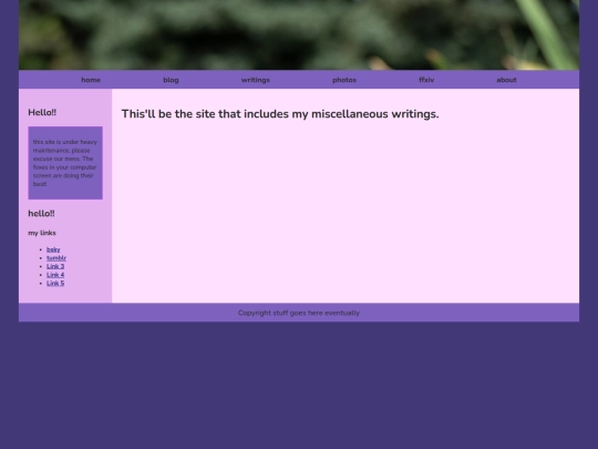 writings screenshot