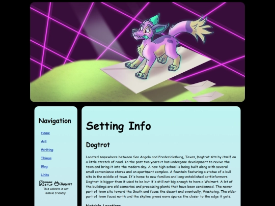Writing/dogtrot/setting screenshot