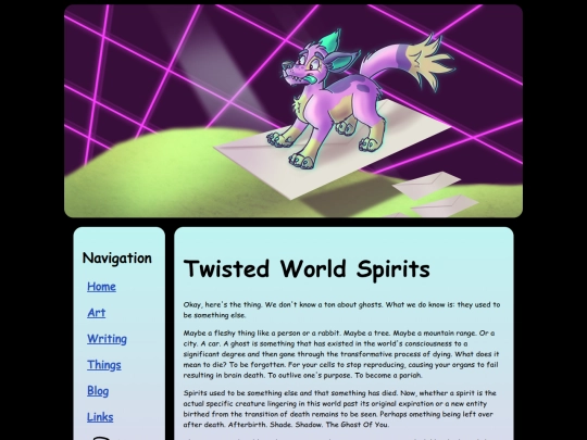 Writing/spirits screenshot
