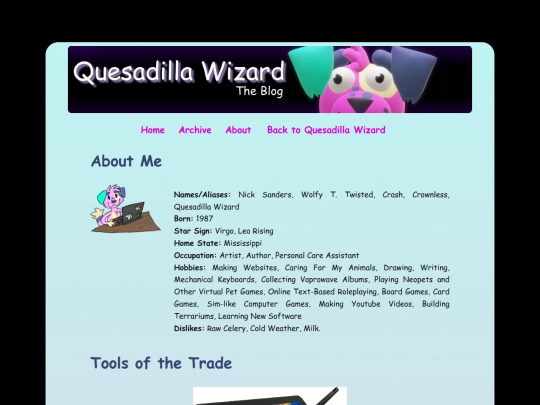 theblog/about screenshot
