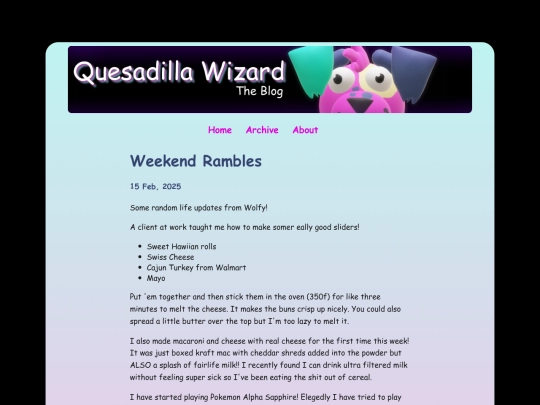 theblog/posts/2025-02-15-Weekend-Rambles screenshot