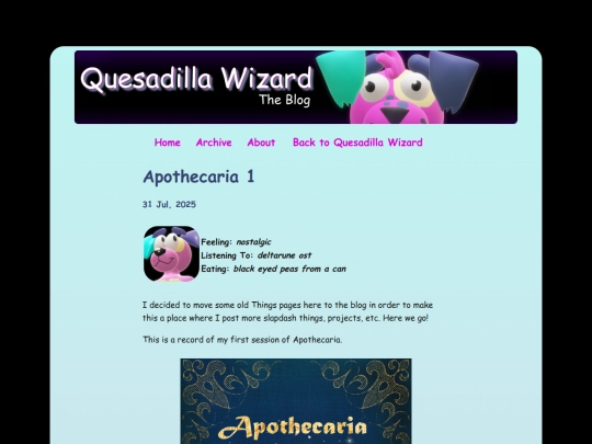 theblog/posts/2025-07-31-Apothecaria-1 screenshot